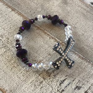 Beautiful crystal cross bracelet